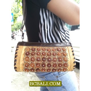 Leather Palm Tree Natural Purses Handmade